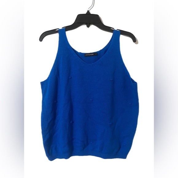 Women’s Cropped Sweater Tank Top Size Large - Picture 2 of 9